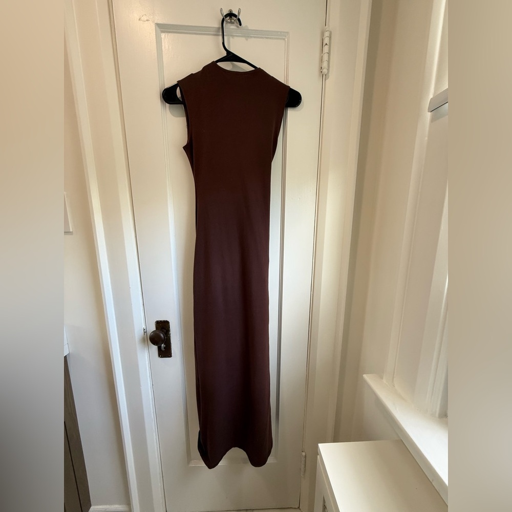 Reformation Brown Asymmetric One-Shoulder Maxi Dress - Picture 4 of 4